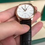 ROLEX Cellini White Dial 18K Rose Gold Leather Men's Watch 50505WSRL photo review
